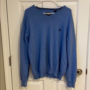 Men’s cotton cashmere Chaps light blue sweater
